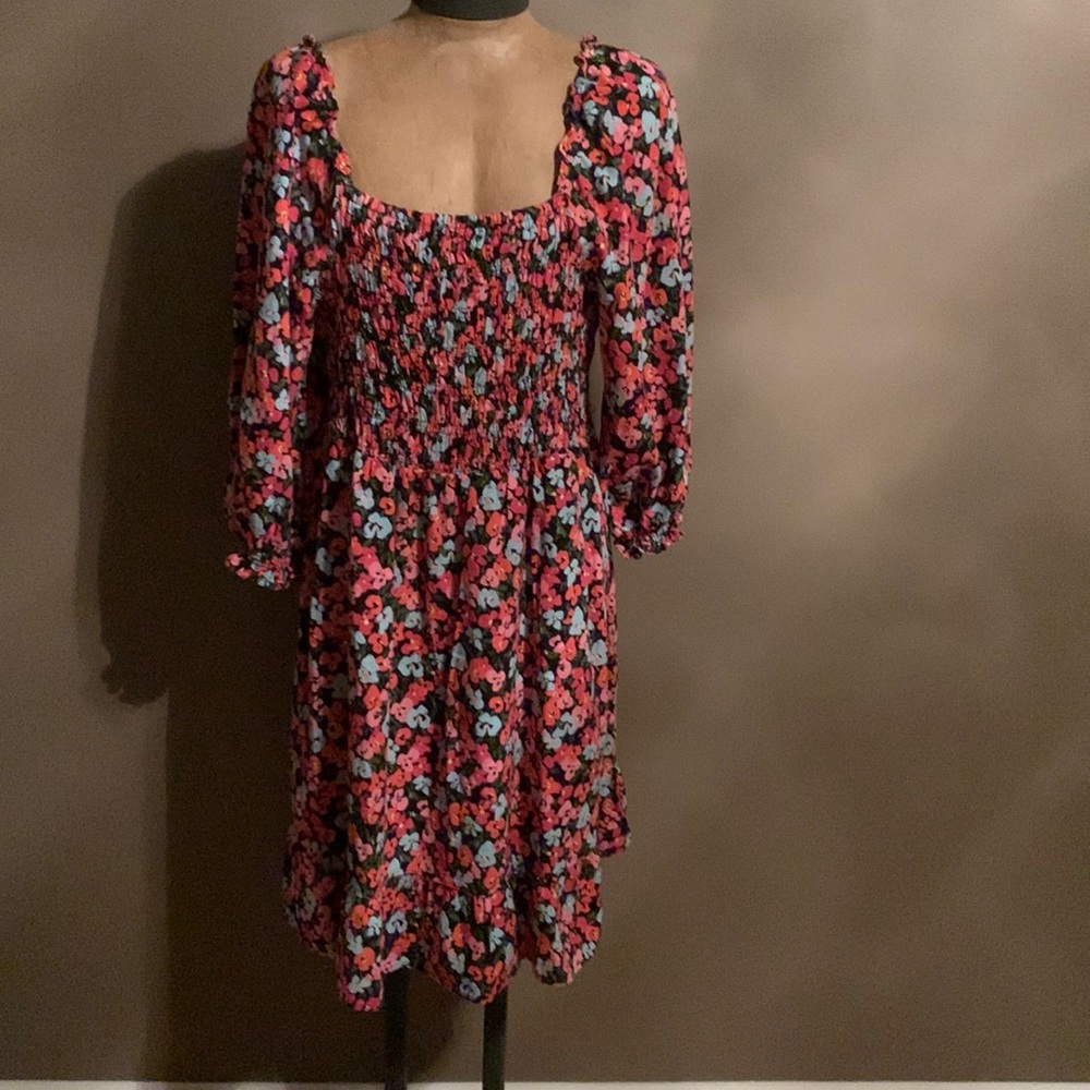 Like new! Linen blend, floral dress from The Get.